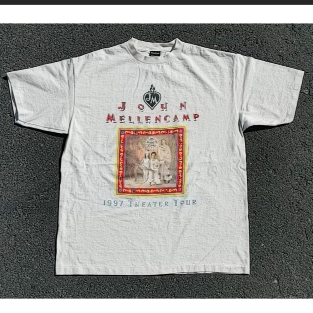Vintage 1997 John Mellencamp Theater Tour Shirt XL Polygram Merch Rock 90s